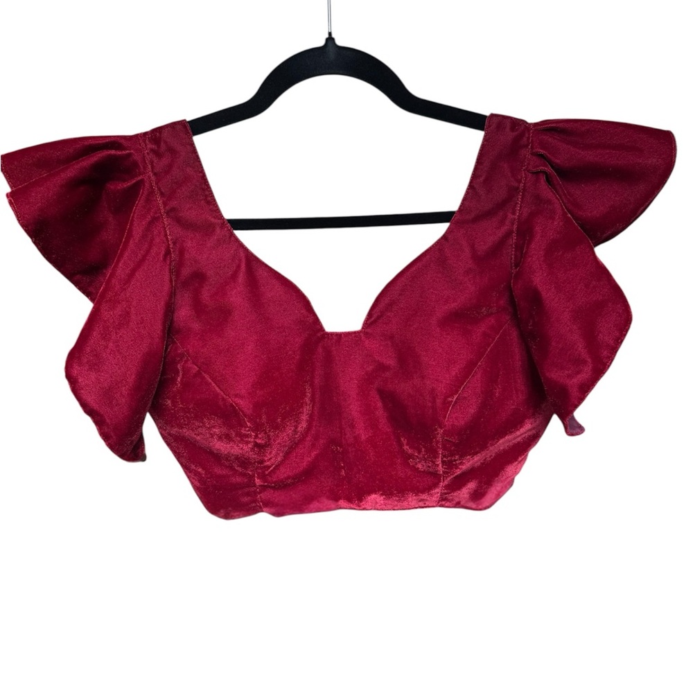 Velvety Red Women's Crop Top